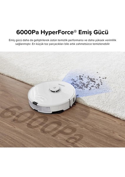 S8 Sonic Beyaz Akıllı Robot Süpürge Teşhir