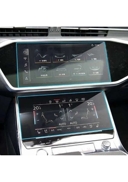 Audi A7 Navigasyon ve Alt Kontrol Paneli Nano Ekran Koruyucu 2019-2023