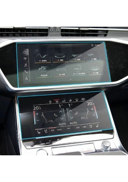 Audi A7 Navigasyon ve Alt Kontrol Paneli Nano Ekran Koruyucu 2019-2023