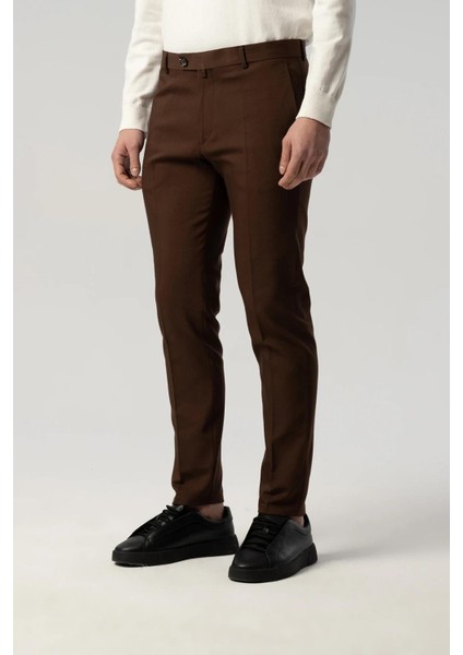 Italyan Kesim Kahverengi Kumaş Pantolon fırsatları