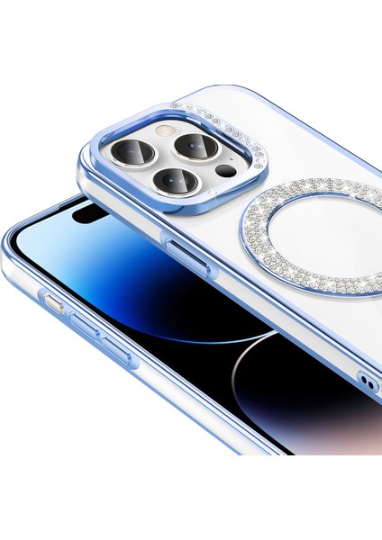 Apple iPhone 15 Pro Max Magsafe Şarj Özellikli Pırlanta Taş Tasarımlı Diamond Kapak Kılıf fiyatları