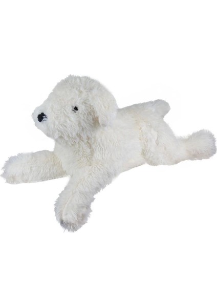 Puffy Büyük Beyaz Köpek Peluş Çocuklar Için Yumuşak ve Sevimli Peluş Köpek
