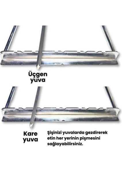 Barbekü Mangal Mini Cağ ve Döner Şiş Standı (Krom Kaplı) fırsatları