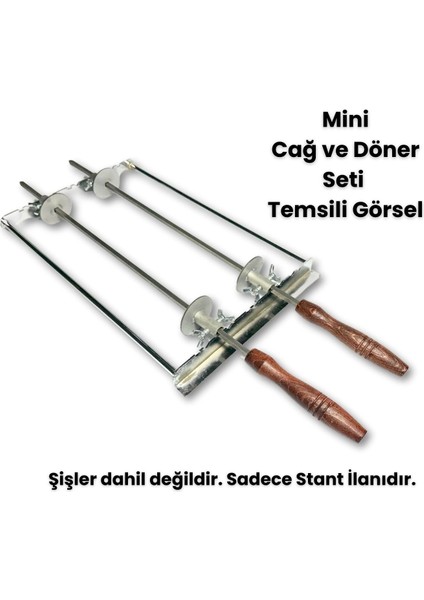Barbekü Mangal Mini Cağ ve Döner Şiş Standı (Krom Kaplı) indirimleri