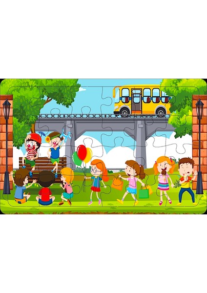 Ahşap Puzzle Eğitici 5'li Set - Eğitici Yapboz Puzzle Set