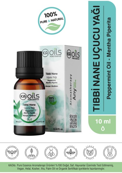 Aromaterapi Seyahat Seti - Difüzör ve 5 Saf Uçucu Yağ (Selvi + Melez Lavanta + Yeşil Mandalina + Karanfil + Tıbbi Nane) 10 ml