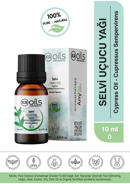 Aromaterapi Seyahat Seti - Difüzör ve 5 Saf Uçucu Yağ (Selvi + Melez Lavanta + Yeşil Mandalina + Karanfil + Tıbbi Nane) 10 ml