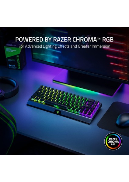 Blackwidow V3 Mini Green Switch HyperSpeed RGB Kablosuz Gaming Oyuncu Klavye - RZ03-03891400-R3M1