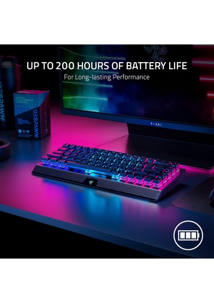 Blackwidow V3 Mini Green Switch HyperSpeed RGB Kablosuz Gaming Oyuncu Klavye - RZ03-03891400-R3M1