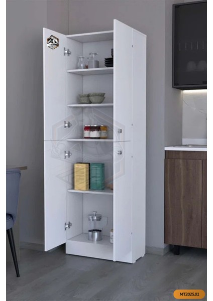 Tamamı Mdf 4 Kapaklı Bol Raflı Çok Amaçlı Kiler Dolabı fiyatları