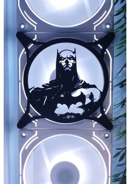Batman 120X120 mm Siyah Çerçeveli Oyun Pc Aksesuarı, Masaüstü Bilgisayar Fan Kapağı