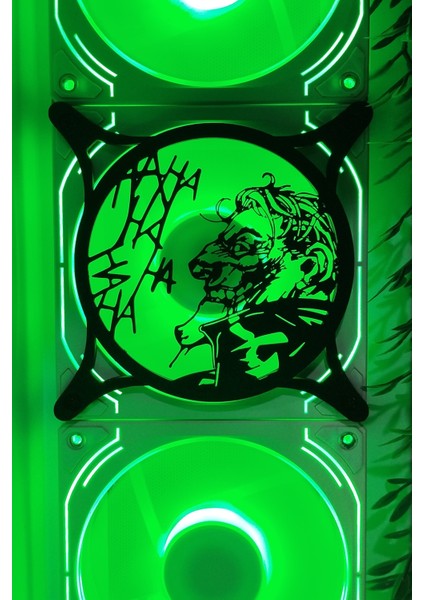 Joker 120X120 mm Siyah Çerçeveli Oyun Pc Aksesuarı, Masaüstü Bilgisayar Fan Kapağı