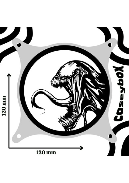 Spiderman-Venom 120X120 mm Beyaz Çerçeveli Pc Masaüstü Bilgisayar Üçlü Fan Kapağı modelleri