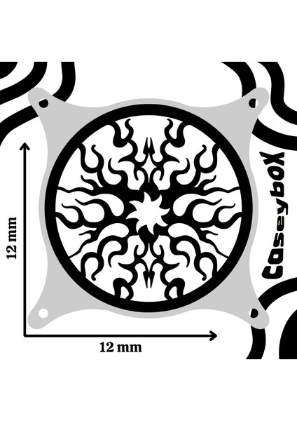 Güneş 120X120 mm Beyaz Çerçeveli Oyun Pc Aksesuarı, Masaüstü Bilgisayar Fan Kapağı modelleri