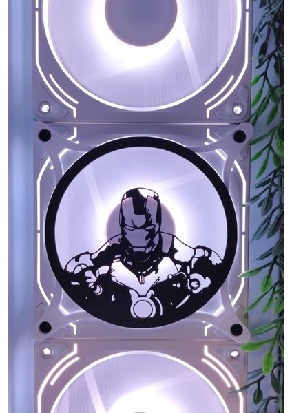 Ironman 120X120 mm Beyaz Çerçeveli Oyun Pc Aksesuarı, Masaüstü Bilgisayar Fan Kapağı fiyatları