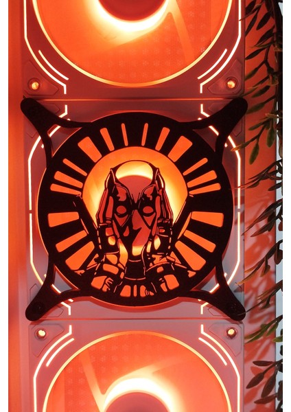 Deadpool 120X120 mm Siyah Çerçeveli Oyun Pc Aksesuarı, Masaüstü Bilgisayar Fan Kapağı
