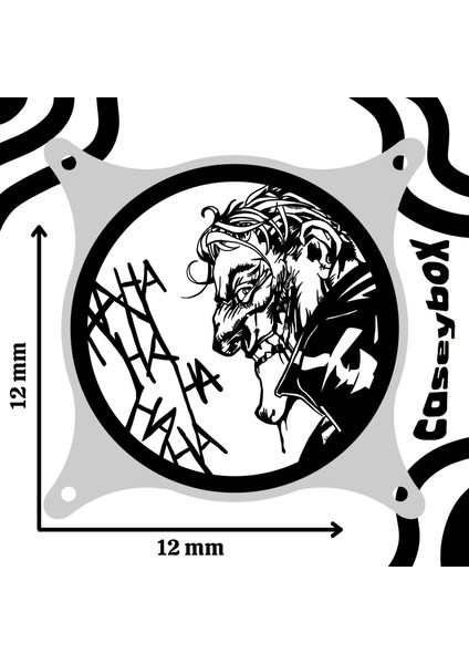 Batman-Joker 120X120 mm Siyah Çerçeveli Oyun Pc Aksesuarı, Masaüstü Bilgisayar Ikili Fan Kapağı