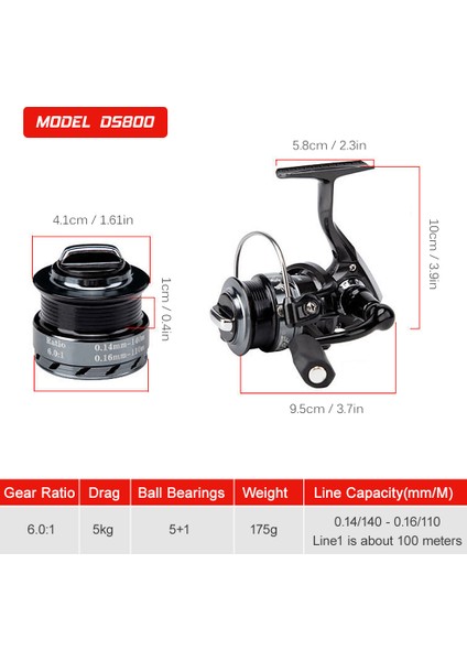 Spinning Makara 5+1 Paslanmaz Bb Güçlü Balık Tutma Makarası Cnc Alüminyum Makara Tepsisine Sahip (Yurt Dışından)