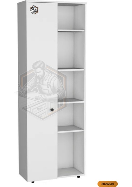 Tamamı Mdf Tek Kapaklı ve Açık Raflı Çok Amaçlı Mutfak Dolabı/kavanozluk/kiler Dolabı
