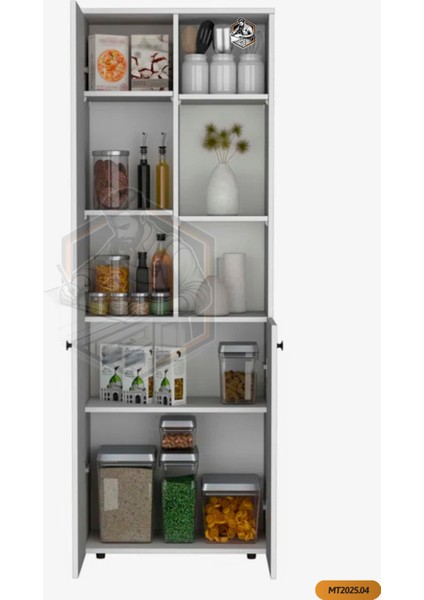 Tamamı Mdf 2 Kapaklı ve Açık Raflı Çok Amaçlı Mutfak Dolabı/kavanozluk/kiler Dolabı indirimleri