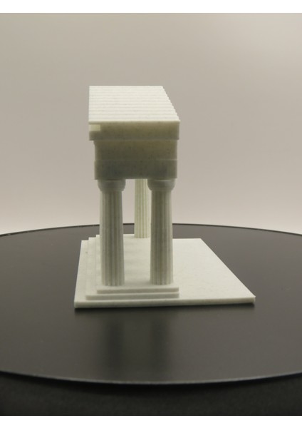 Antik Tapınak Kitaplık Başlığı - 3D Baskı Dekoratif Kitap Desteği | Mimari Tasarım fiyatları