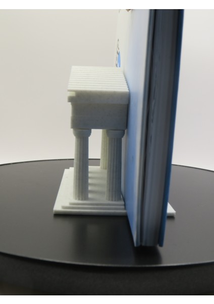 Antik Tapınak Kitaplık Başlığı - 3D Baskı Dekoratif Kitap Desteği | Mimari Tasarım modelleri