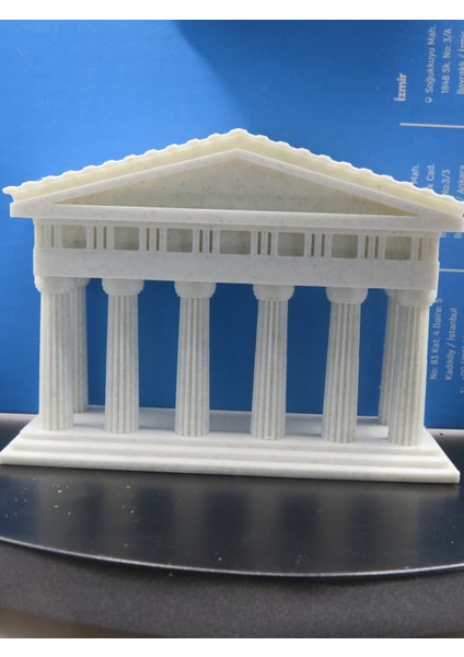 Antik Tapınak Kitaplık Başlığı - 3D Baskı Dekoratif Kitap Desteği | Mimari Tasarım fırsatları