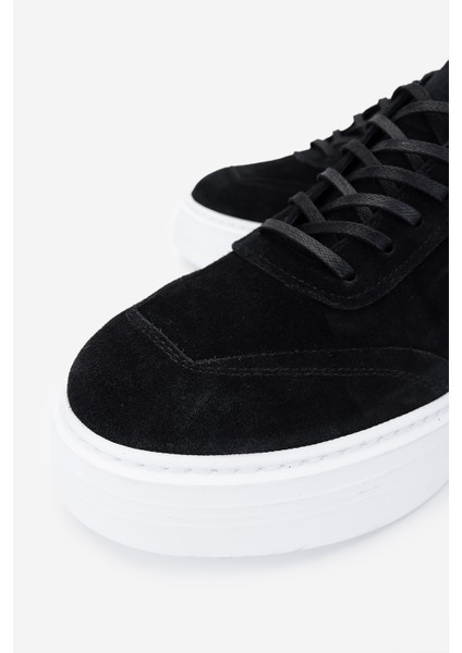 Erkek Deri Siyah Süet Sneakers & Spor Ayakkabı 352 22332 Erk Ayk Y25 Sıyah Suet