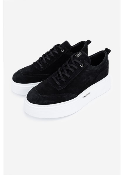 Erkek Deri Siyah Süet Sneakers & Spor Ayakkabı 352 22332 Erk Ayk Y25 Sıyah Suet