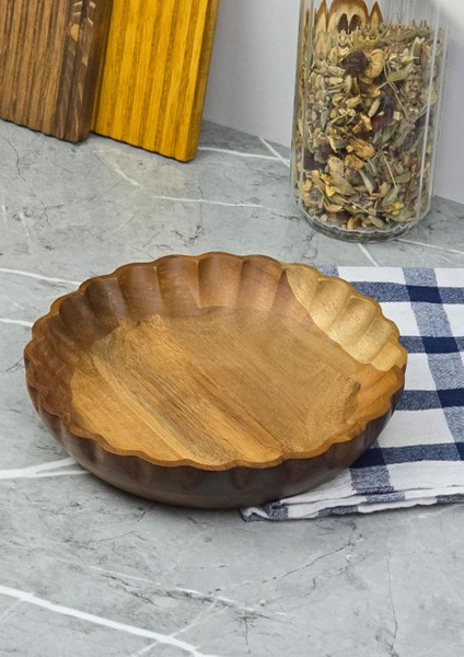 Akasya Kase - Doğal Yemek Kasesi - 20 Cm, 600 ml