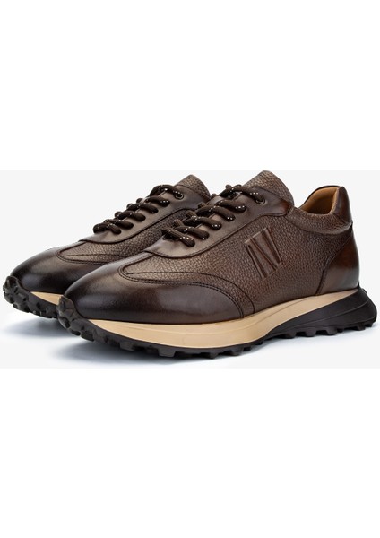 Erkek Deri Kahverengi Sneakers & Spor Ayakkabı 383 6400 Erk Ayk Y25 Khv Slvr/khv Fltr fırsatları