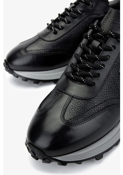 Erkek Deri Siyah Sneakers & Spor Ayakkabı 383 6400 Erk Ayk Y25 Syh Slvr/syh Fltr modelleri