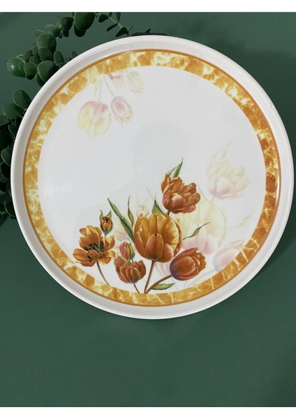 Vintage Lale Büyük Servis Tabağı