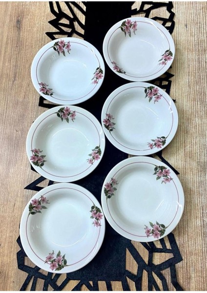 Kar Çiçeği Model 6 Adet Yemek Tabağı