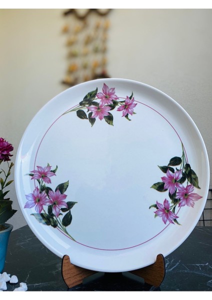 Kar Çiçeği Büyük Yuvarlak Orta Servis Tabağı 25CM
