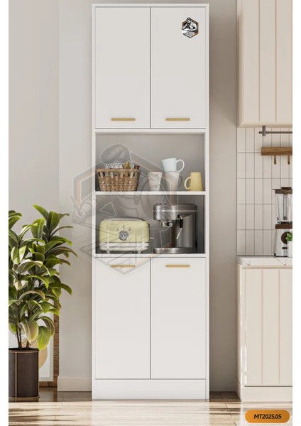 Tamamı Mdf 4 Kapaklı ve Açık Raflı Çok Amaçlı Mutfak Dolabı/kavanozluk/kiler Dolabı fiyatları