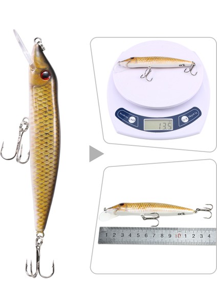 Balık Tutma Küçük Balık Yapay Yaprağı 12.5cm 13G 3D Gözlü (Yurt Dışından)