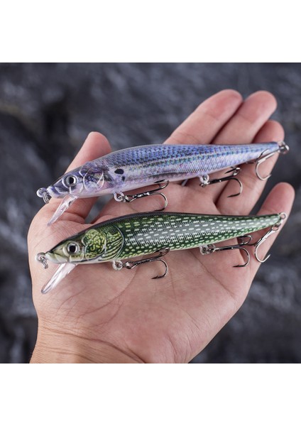 Sinklik Minnow Çekim Uçları 12CM 13.3g 3D Gerçekçi Gözlü Yüksek Çözünürlüklü Detaylı Sert Balık Uçları (Yurt Dışından) fırsatları