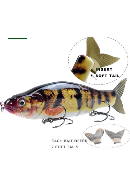 Yüzer Balık Uydurmaları Sert Kayar Yapışkan Yumuşak Kuyruklu Canlımsı (Yurt Dışından) indirimleri