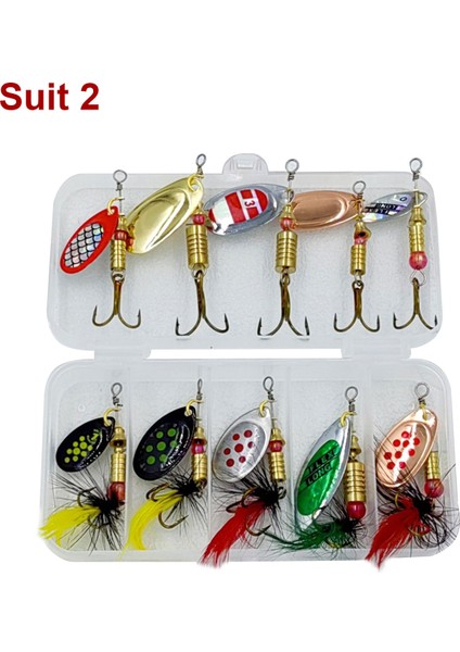 10'lu Balık Tutma Spinnerbait Metal Ustabaşı Çekme Kutusu ile (Yurt Dışından) fırsatları