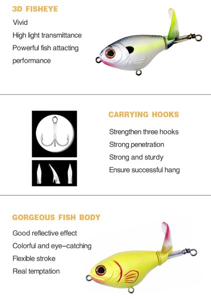 Whopper Plopper 75 Perch Yüzey Üstü Yem Tuzakları (Yurt Dışından) fırsatları