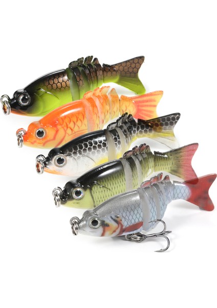 5 Adet Çoklu Li Yüzen Yapay Balık Yaprağı (Yurt Dışından)