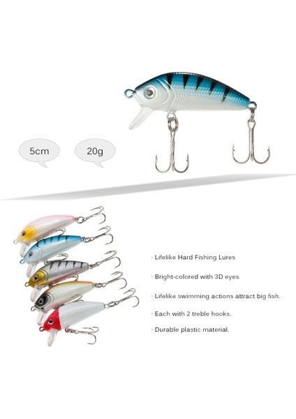 5'li Balık Tutma Takımı Sert Yapışkanlar Kıvrık Yapışkanlar Üç Uçlu Kancalar (Yurt Dışından) indirimleri