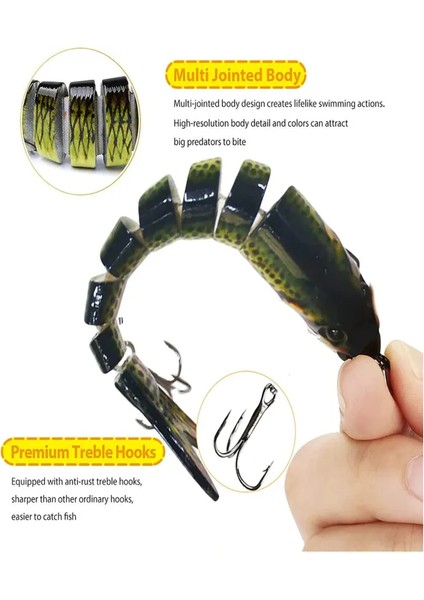 5 Adet B Pike Balık Tutma Yaprakları 3D Canlıcı Yavaş Düşen (Yurt Dışından) modelleri