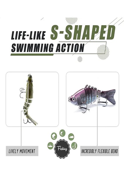 5 Adet B Pike Balık Tutma Yaprakları 3D Canlıcı Yavaş Düşen (Yurt Dışından) fırsatları