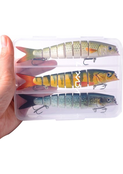 3 Adet Biyonik Çok Eğilmiş Balık Yemleri S Yüzme Hareketi Gerçekçi (Yurt Dışından)