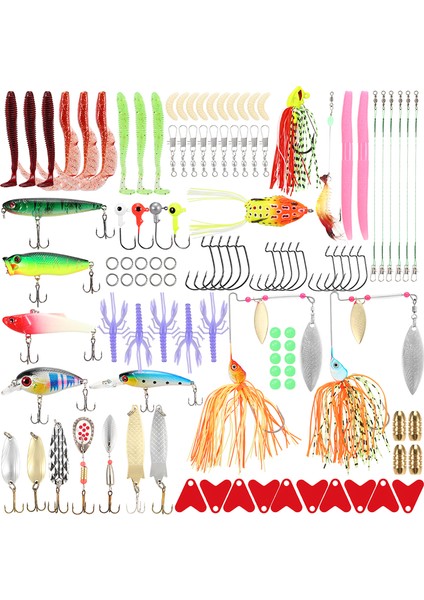 112 Adet Olta Yaprağı Seti ve Taklit Balık Kutusu (Yurt Dışından)