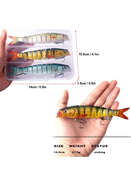 3 Adet Biyyonik Çoklu Lili Balık Tutma Yapışkanı S Yüzme Hareketi 5.5 Inç 0.75 Ons (Yurt Dışından) modelleri
