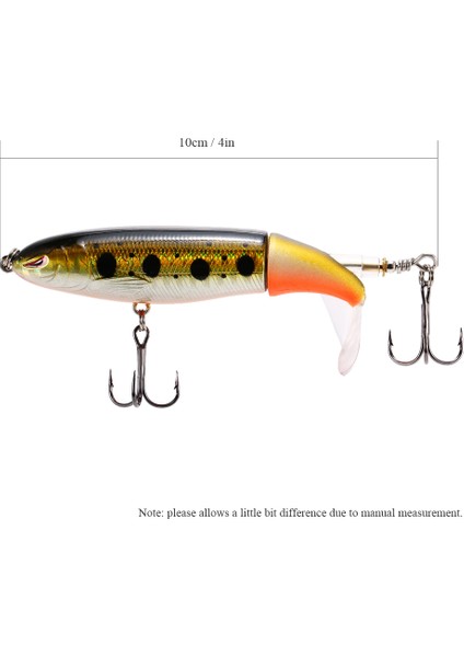 4 Inç 13G Yüzen Dönen Kuyruklu Topwater Popper Balık Tutma Yapacağı (Yurt Dışından) fırsatları