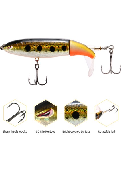 4 Inç 13G Yüzen Dönen Kuyruklu Topwater Popper Balık Tutma Yapacağı (Yurt Dışından) indirimleri